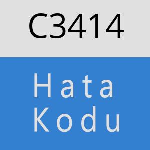 C3414 hatasi