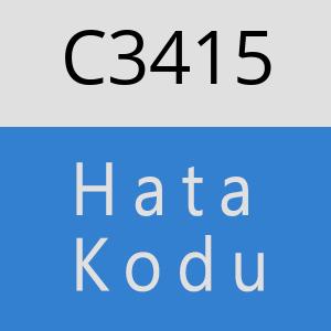 C3415 hatasi