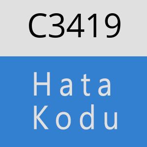 C3419 hatasi