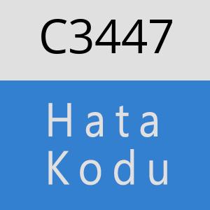 C3447 hatasi