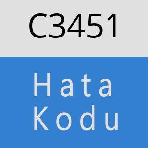 C3451 hatasi