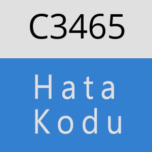 C3465 hatasi