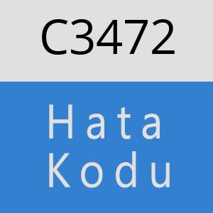 C3472 hatasi