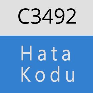 C3492 hatasi