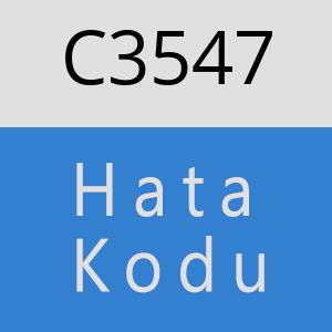 C3547 hatasi