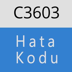 C3603 hatasi