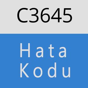 C3645 hatasi