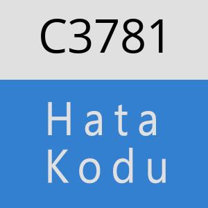 C3781 hatasi