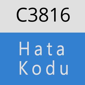 C3816 hatasi