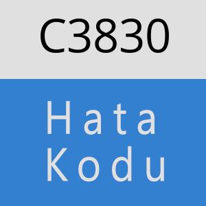 C3830 hatasi