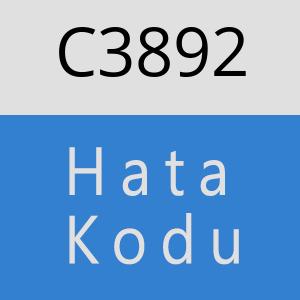 C3892 hatasi