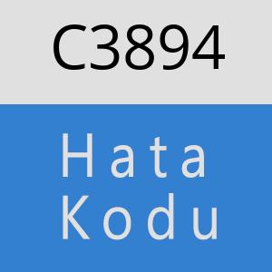 C3894 hatasi
