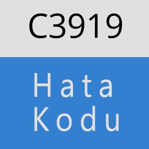 C3919 hatasi