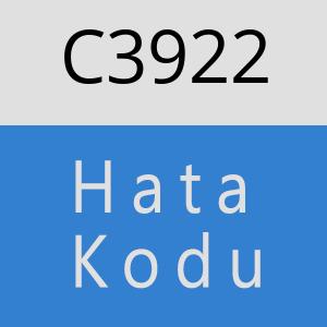 C3922 hatasi