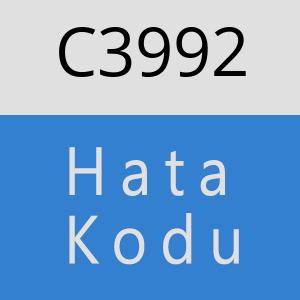 C3992 hatasi