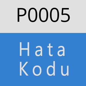 P0005 hatasi