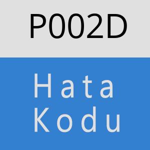 P002D hatasi