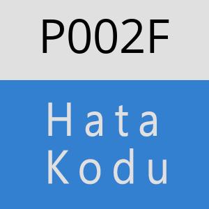 P002F hatasi