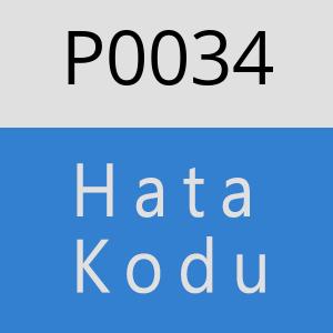 P0034 hatasi