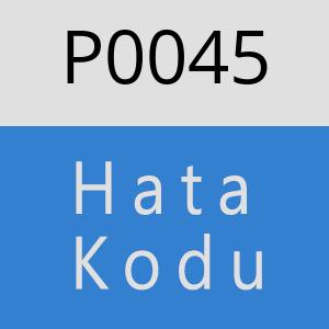 P0045 hatasi