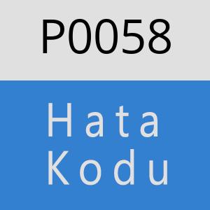 P0058 hatasi