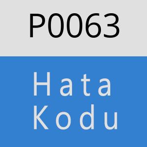 P0063 hatasi