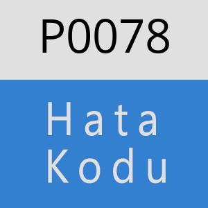 P0078 hatasi