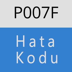 P007F hatasi