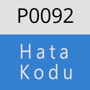 P0092 hatasi