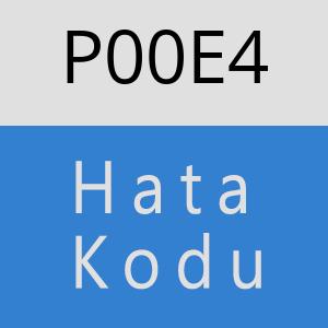 P00E4 hatasi