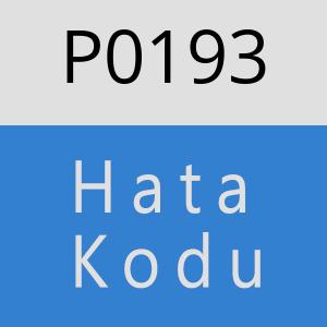 P0193 hatasi