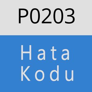 P0203 hatasi