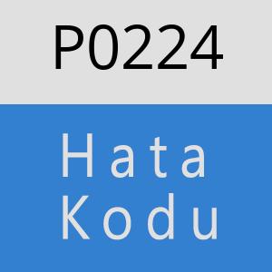 P0224 hatasi