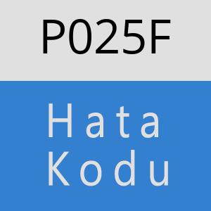 P025F hatasi