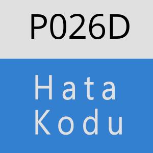 P026D hatasi