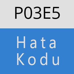 P03E5 hatasi