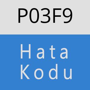 P03F9 hatasi