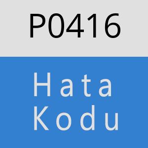 P0416 hatasi