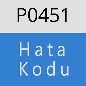 P0451 hatasi