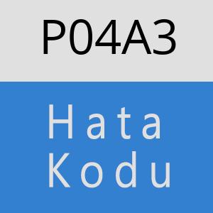 P04A3 hatasi