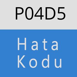 P04D5 hatasi