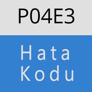 P04E3 hatasi