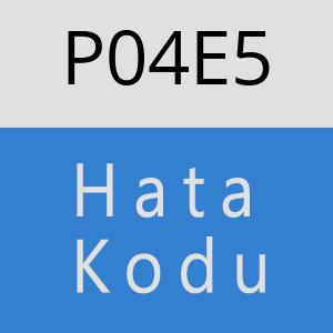 P04E5 hatasi