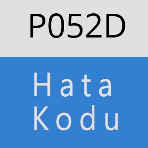 P052D hatasi