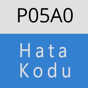 P05A0 hatasi