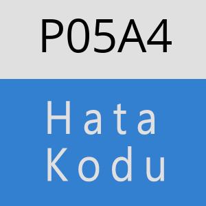 P05A4 hatasi