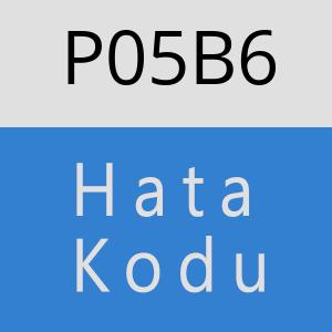 P05B6 hatasi