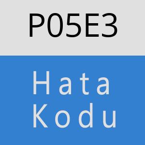 P05E3 hatasi