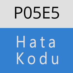 P05E5 hatasi