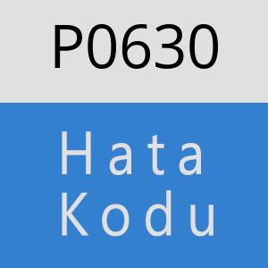 P0630 hatasi